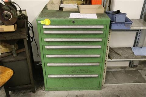 Werkzeugschrank, grün 7 Schubladen