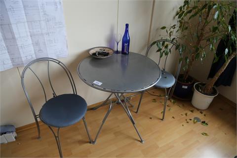 Besuchertisch mit 2 Stühlen
