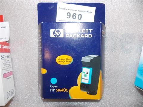 HP Drucker-Tintenpatrone  Nr. 51640C, Cyan      P095/960