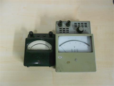 H&B 1x Voltmeter, 1 x Amperemeter