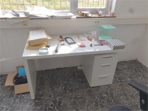 2x Schreibtisch mit Bürodrehstuhl inkl. 2x Aktenregal #101