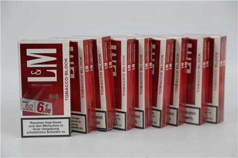 9x 42 gr. Zigarettentabak, L&M Red Label  Tabacco Block